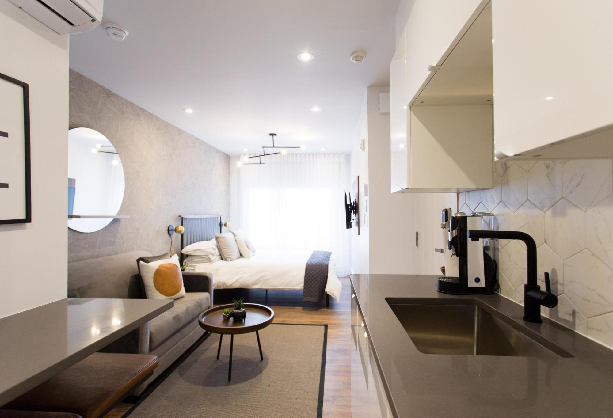 Scandinavian Studio With Full Kitchen And Bath By Den Stays Montréal Værelse billede